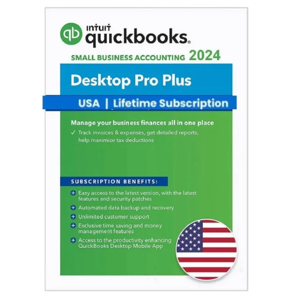 QuickBooks Desktop Pro PLus 2024 (lifetime subscription) USA Version